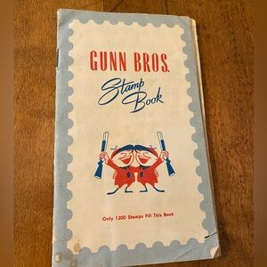 Vintage Gunn Bros Stamp Book Partially Filled
